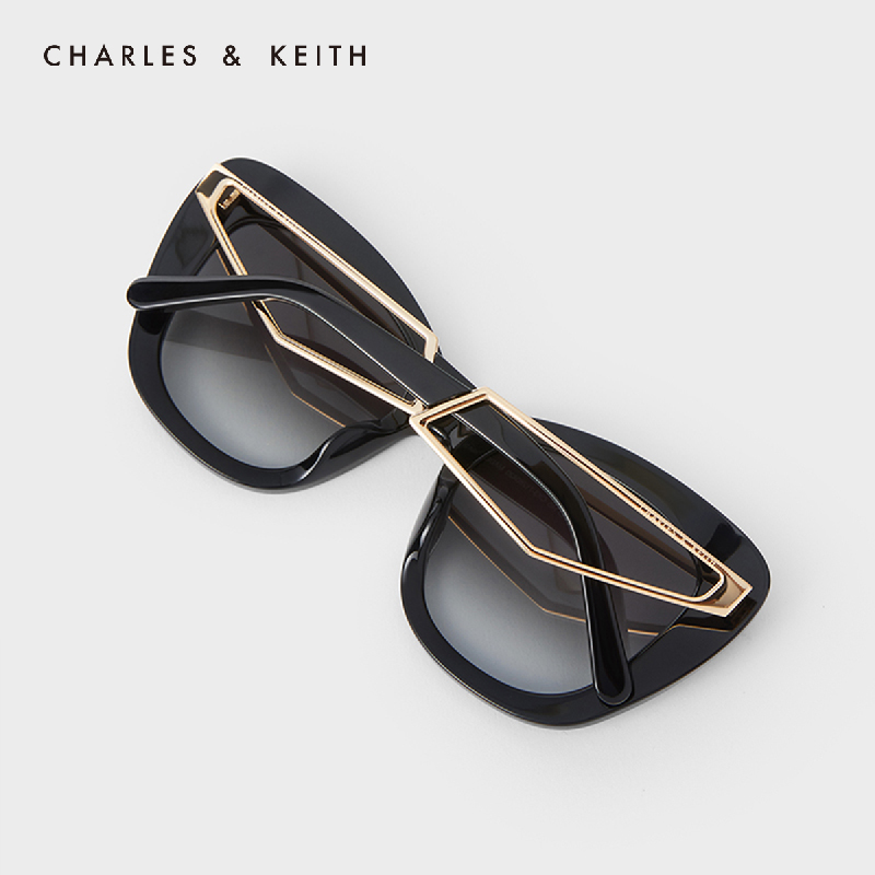 CHARLES&KEITH复古CK3-71280420女欧美猫眼太阳眼镜
